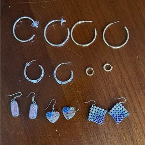 Pierced Earrings 7 Pair